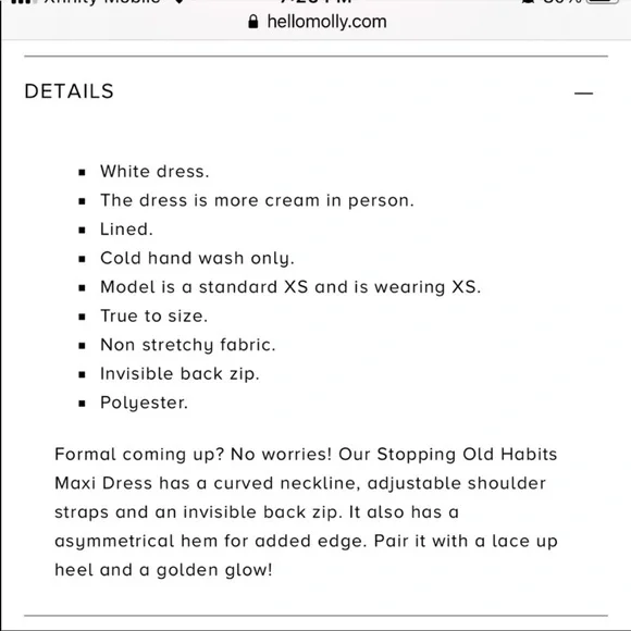 Hello Molly Stopping Old Habits hi low white dress - Picture 5 of 5